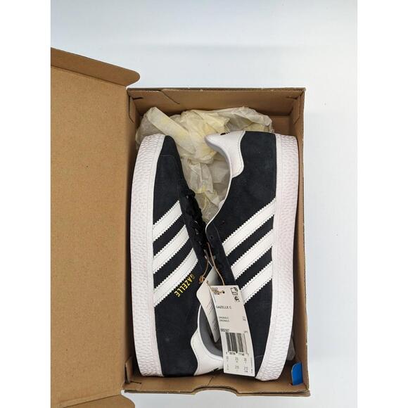 Adidas Youth Gazelle C Athletic Shoes - Core Black White BB2507 Kids Size 3Y New - Picture 4 of 5